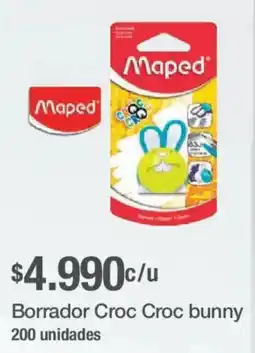 Jumbo Maped Borrador Croc Croc bunny oferta