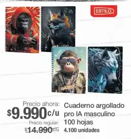 Jumbo Estilo cuaderno argollado pro IA masculino oferta