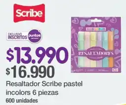 Jumbo Scribe resaltador pastel incolors 6 piezas oferta