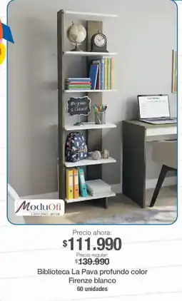 Jumbo ModuOfi biblioteca la pava profundo color firenze blanco oferta