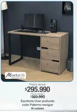 Jumbo ModuOfi Escritorio Over profundo color Palermo wengue oferta