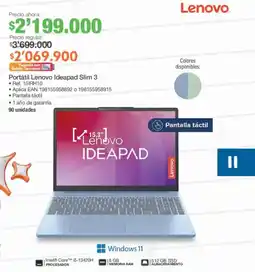 Jumbo Lenovo portátil ideapad slim 3 oferta