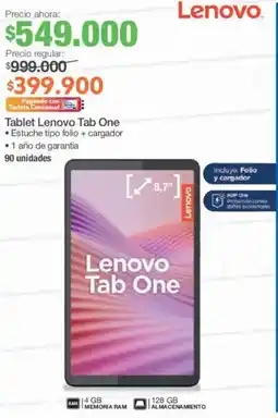 Jumbo Lenovo Tablet Lenovo Tab One oferta