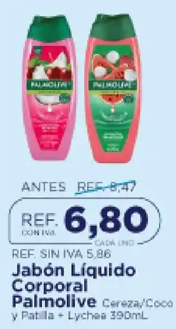 FarmaTodo Palmolive Jabón Líquido Corporal Cereza/Coco y Patilla + Lychea oferta