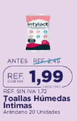 FarmaTodo Intylact Toallas Húmedas Intimas oferta