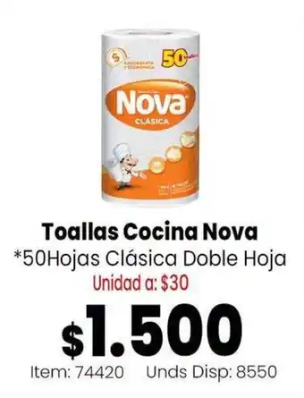 MercaTodo Nova toallas cocina clásica doble hoja oferta