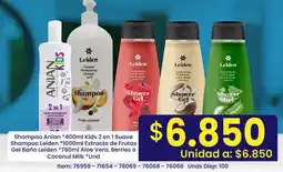 MercaTodo Anian Kids Shampoo Leiden Extracto de Frutas Gel Baño Leiden Aloe Vera Berries o Coconut Milk oferta
