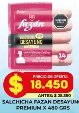 Simona Salchicha fazan desayuno premium oferta
