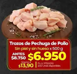Supermercados Surtiplaza Trocitos de Pechuga de Pollo oferta