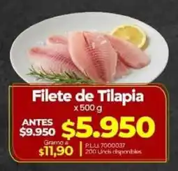 Supermercados Surtiplaza Filete de Tilapia oferta