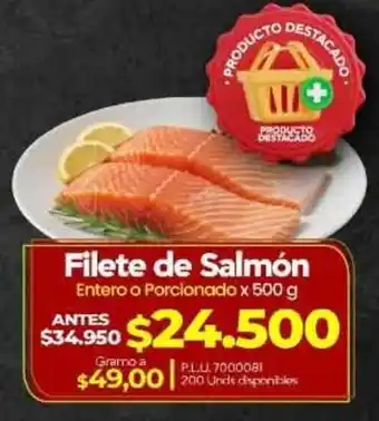 Supermercados Surtiplaza Filete de Salmón oferta