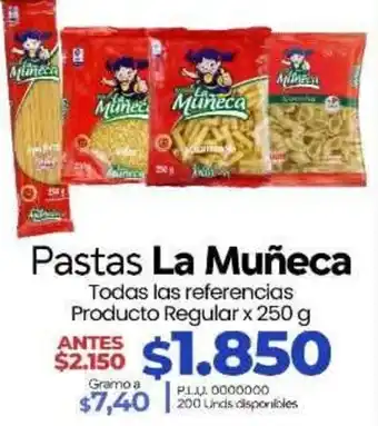 Supermercados Surtiplaza Pastas La Muñeca oferta