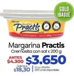 Supermercados Surtiplaza Margarina Practis oferta