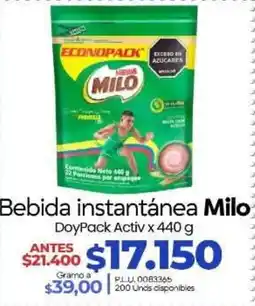Supermercados Surtiplaza Nestle milo oferta