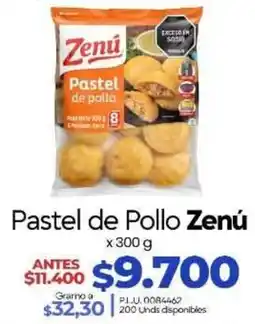 Supermercados Surtiplaza Zenu pastel de pollo oferta