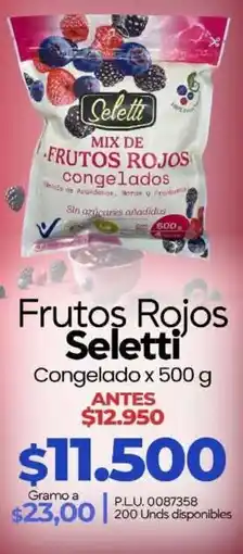 Supermercados Surtiplaza Frutos Rojos Seletti oferta