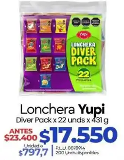 Supermercados Surtiplaza Lonchera Yupi Diver Pack oferta