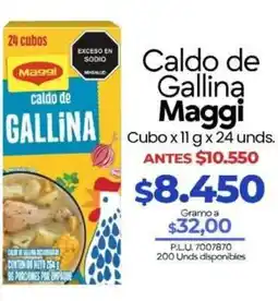 Supermercados Surtiplaza Maggi caldo de gallina oferta