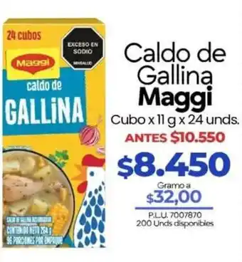 Supermercados Surtiplaza Maggi caldo de gallina oferta