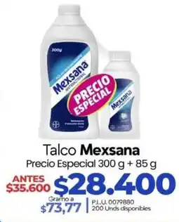 Supermercados Surtiplaza Talco Mexsana oferta