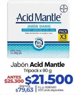 Supermercados Surtiplaza Acid Mantle Jabón Diario oferta