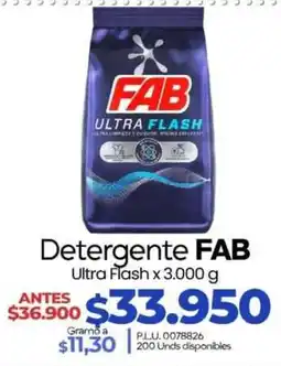 Supermercados Surtiplaza Detergente FAB Ultra Flash oferta