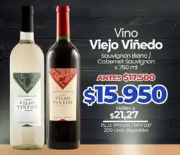 Supermercados Surtiplaza Viejo Viñedo Sauvignon Blanc / Cabernet Sauvignon oferta