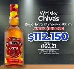 Supermercados Surtiplaza Whisky Chivas Regal Extra 13 Sherry oferta