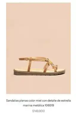 Bata Marina - sandalias planas con detalle de estrella marina metálica 106519 oferta