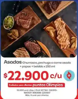Olímpica Asados Churrasco, pechuga o carne asada oferta