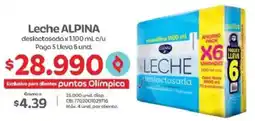 Olímpica Leche ALPINA deslactosada oferta