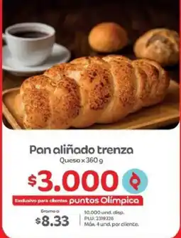 Olímpica Pan aliñado trenza oferta