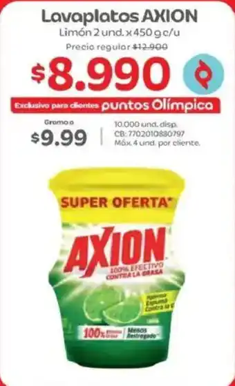 Olímpica Axion lavaplatos limón oferta