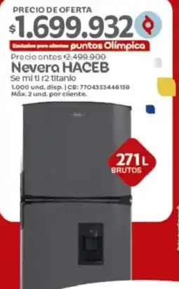 Olímpica Haceb nevera oferta