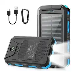 Falabella Power Bank Solar 20.000mah Cargador Portátil Luz USB Brújula oferta