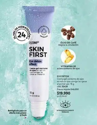 First - skin first eye detox effect crema gel contorno de ojos