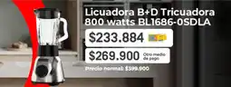 Easy B&d - licuadora tricuadora 800 watts bl1686-0sdla oferta