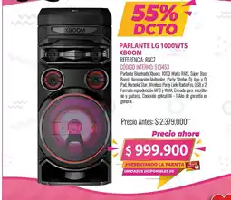 MercaCentro LG parlante 1000wts xboom oferta