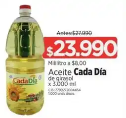 MegaTiendas Cada Dia Aceite de girasol oferta