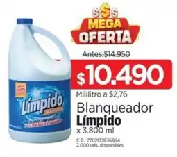 MegaTiendas Limpido blanqueador oferta
