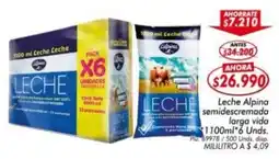 Mercapava Alpina leche semidescremada oferta