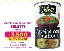 Belalcazar Seletti Arvejas con Zanahoria oferta