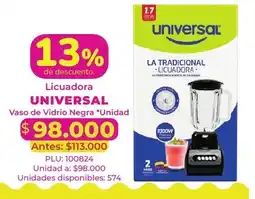 Belalcazar Universal licuadora vaso de vidrio negra oferta