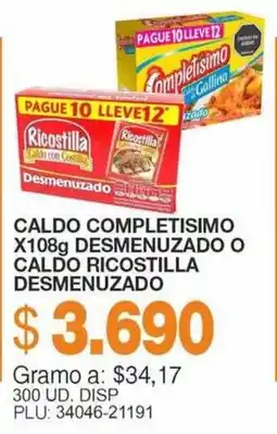 Mercar Ricostilla caldo con costilla desmenuzado oferta
