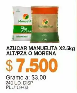 Mercar Manuelita azucar alt/pza o morena oferta
