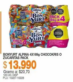 Mercar Bonyurt Alpina 4x169g Chocokris O Zucaritas Pack oferta