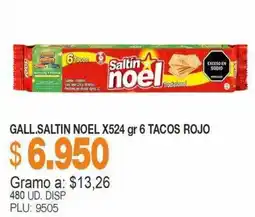 Mercar Gall.saltin noel x524 gr 6 tacos rojo oferta