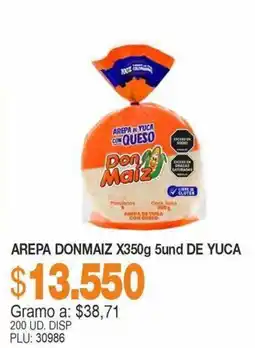 Mercar Don Maiz arepa de yuca con queso oferta