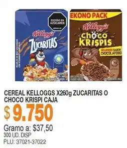 Mercar Kellogg's cereal x260g zucaritas o choco krispis caja oferta