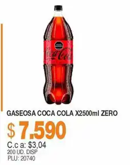 Mercar Gaseosa coca cola x2500ml zero oferta